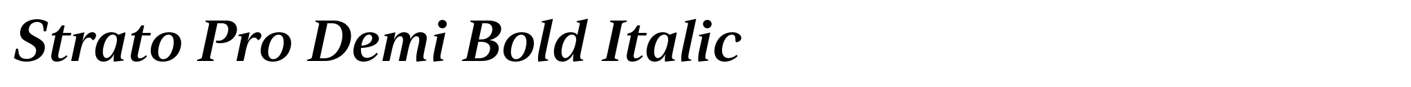 Strato Pro Demi Bold Italic image